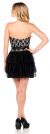 Strapless Lace Bust Short Party Dress with Tiered Skirt back